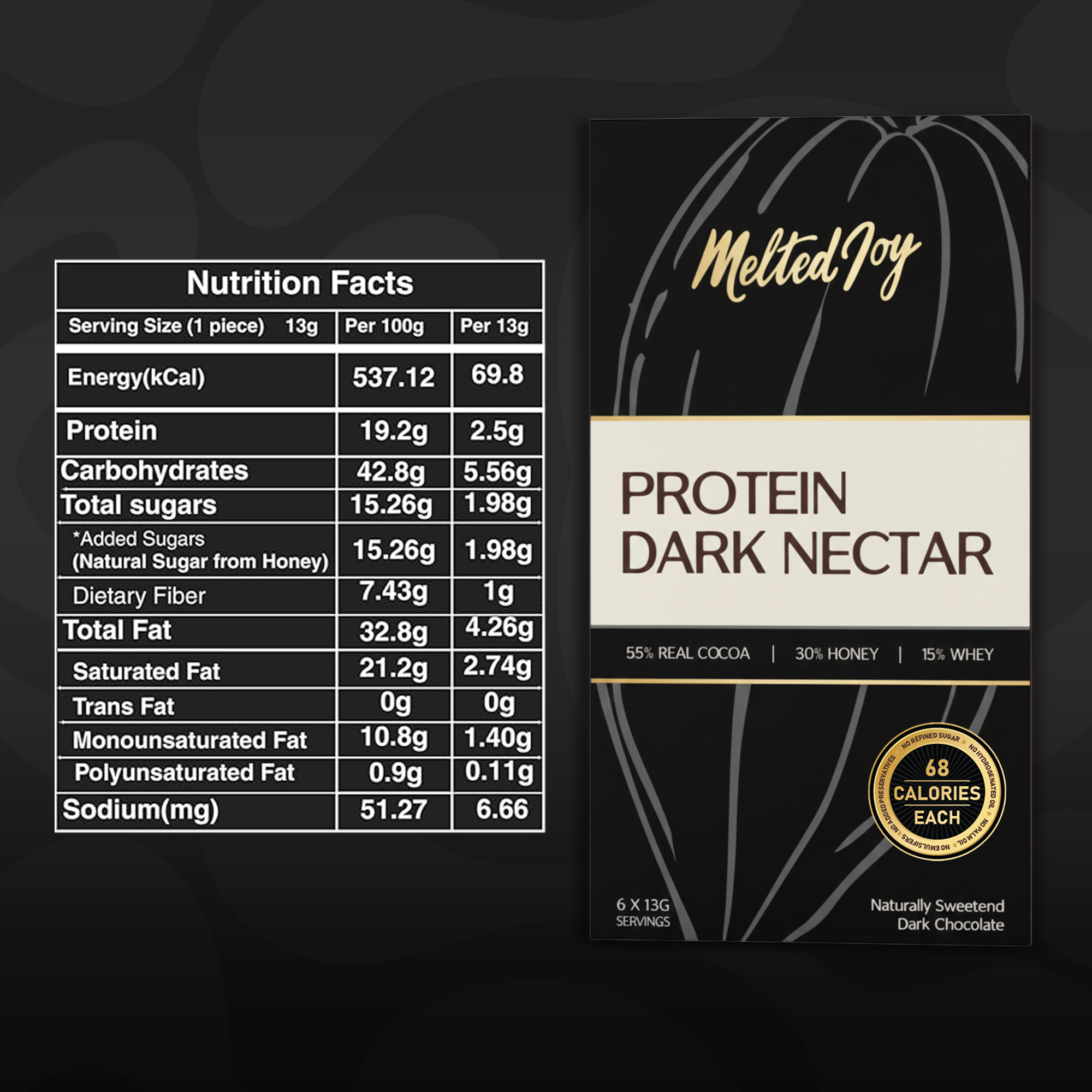 Protein Dark Nectar - Pack of 6