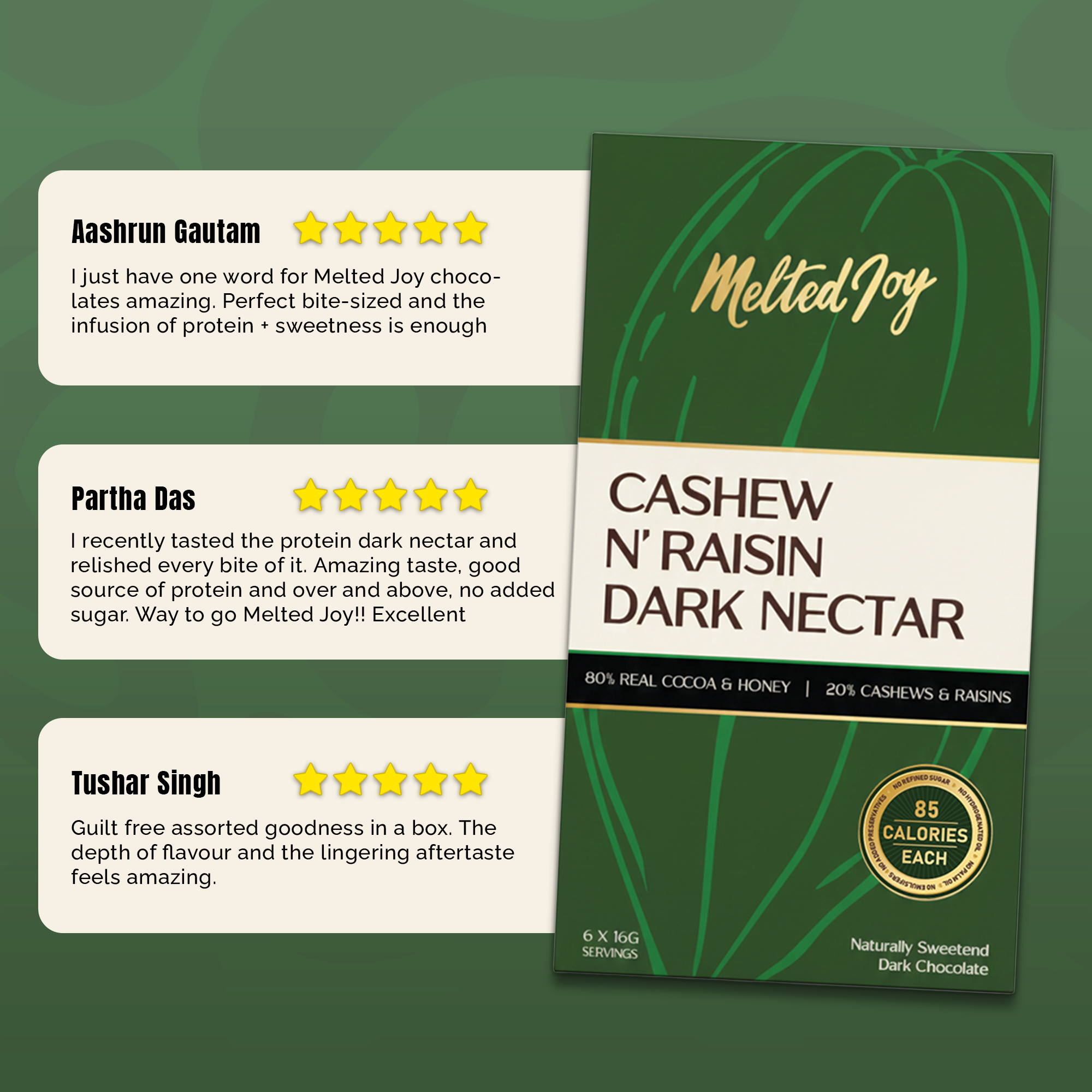 Cashew N'Raisin Dark Nectar - Pack of 6